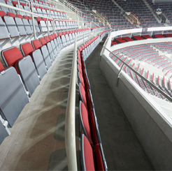 arena riser fixed seating