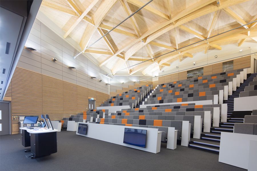 Scholar Lecture Theatre Seating by Audience Systems at The Oculus, University of Warwick.