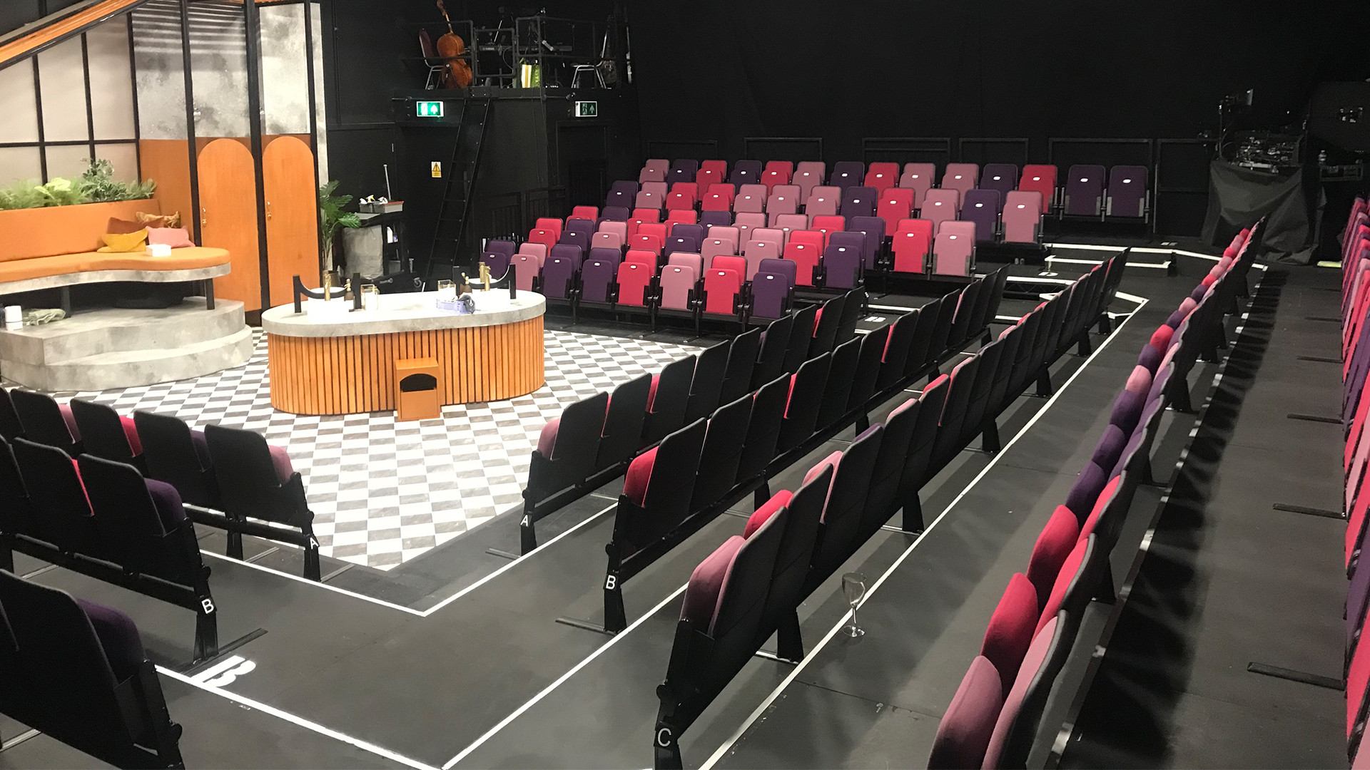King's Head Theatre Removable seats on tiering